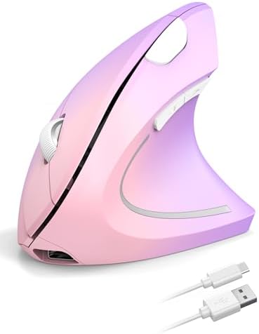 TECKNET Wireless Ergonomic Mouse, Rechargeable Wireless Vertical Mouse