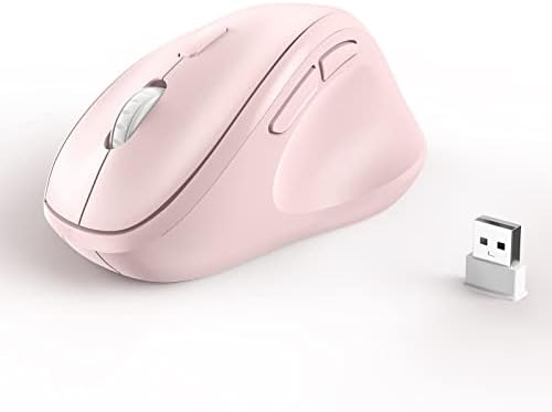 MICROPACK Digitally Yours Ergonomic Wireless Mouse with USB Receiver for PC, Laptop and Desktop, Pink