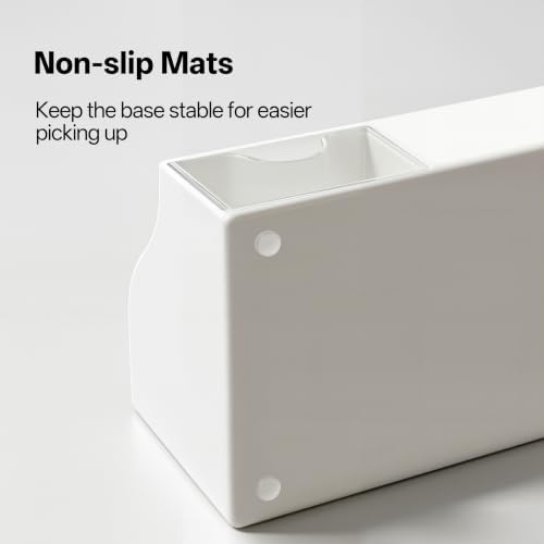 HBlife Acrylic Desk Organizer with Drawer, Pen & Pencil Holder, Multifunctional Desktop Caddy for Office Supply and Organization (White)