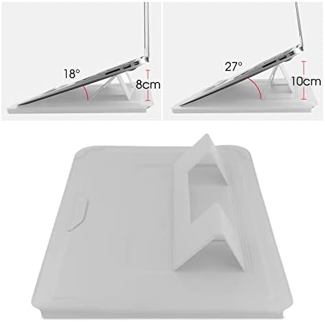 HoYiXi 14 Inch Laptop Sleeve Case Leather Bag with Stand Compatible with Mac Book Pro 14 2021/ASUS Vivobook 14/HP Pavilion X360/IdeaPad 14/Dell HP ASUS Acer Huawei Matebook 14'' PC, Silver