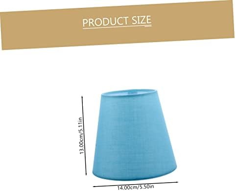 Garneck Fabric Clip-On Lamp Shade Soft Blue Decorative Shade for Table and Floor Lamps Removable Adjustable Light Filter Bulb Clips