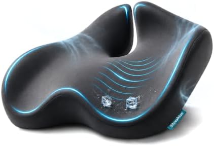 Cooling Seat Cushion for Tailbone Pain Relief, X Large Office Chair Cushion