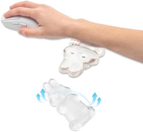Ergonomic Gel Mouse Wrist Rest,Clear Cute Rabbit Mouse Wrist Rest