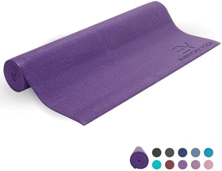 Everyday Yoga Deluxe Mat, Spacious 72"x24" Non-Slip, 3-5mm Extra Thick