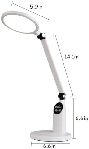 Full Spectrum Eye-Care Desk Lamp for Study and Office with Adjustable Angle 5-Level Touch Dimming Timer Function