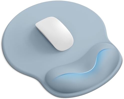 Mouse Pad with Wrist Rest for Desktop Large Ergonomic Mouse Mat(Light Blue)