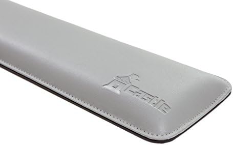 Bailey Tenkeyless by Castle - Wrist Rest for Keyboards with Around 87 Keys - Leather Ergonomic Computer Extra Firm Wrist Support for Typists, Gaming, and Heavy Office Use (Stone, Tenkeyless)
