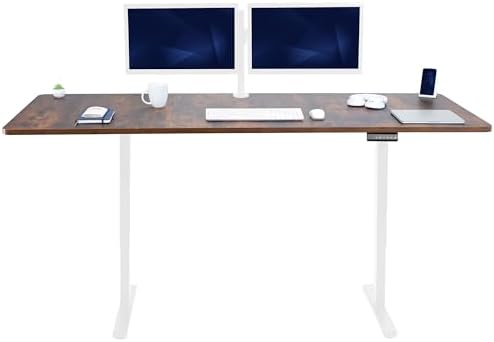 VIVO Rustic Vintage Brown 83 x 30 in Standing Desk, DESK-KIT-E2W84-30N