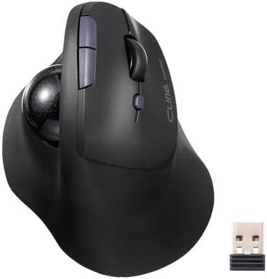 SANWA Vertical Trackball Mouse, 2.4G & Bluetooth, Ergonomic Right-Hand