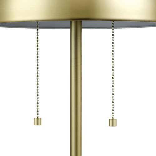 Novogratz x Globe 21" 2-Light Matte Brass Table Lamp