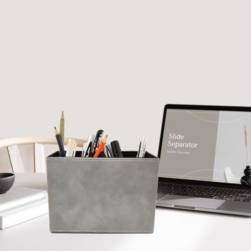 Pen Pencil Holder Cup Container Leather Desk Organizer Stand Decor Brush Scissor Holder Decoration Office Desk Home School