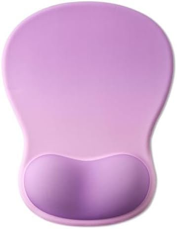 Gel Mouse Pad with Wrist Support, Ergonomic Mousepad with Wrist Rest, Gaming Mouse Pad with Soft Cushion & Non-Slip PU Base & Concave Design & Pain Relief, for Home Office Computer, Purple Gradient