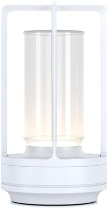 Rechargeable Cordless Small Metal Table Lamp, Stepless Dimming, 3-Color