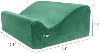 Work Foot Rest Under Desk,Ergonomic Footrest&Washable Cover Green