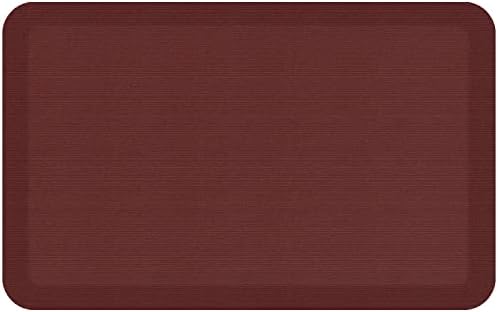 GelPro Designer Comfort Grasscloth Crimson Ergo-Foam Anti-Fatigue Kitchen Floor Mat, 20"x32"