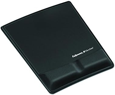 Fellowes Mouse Pad/Wrist Support with Mircoban Protection, Black (9181201)