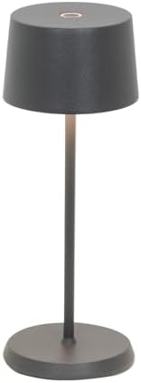 Zafferano, Olivia Pro Micro, Rechargeable Cordless Table Lamp, Dark Gray