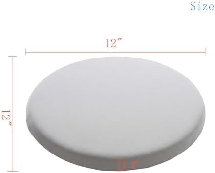 Round Chair Cushion, Memory Foam Filling, Knitted Cotton Cover, Removable Zipper Design, Light Gray, Pink, Coffee, Green (Green, 12 Inch)