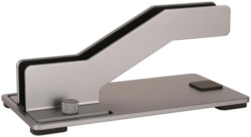 Adjustable Vertical Laptop Stand, Premium CNC Aluminum Laptop Holder with Tool-Free Dual Knobs, Universal Dock for MacBook, Surface, Dell, HP, Lenovo & All Laptops, Space Saving Desk Organizer