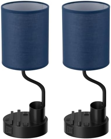 Fenmzee Bedside Lamps for Bedroom Set of 2 - Table Desk Lamp for Nightstand