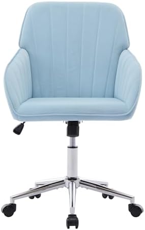 Home Office Desk Chair with Memory Foam Cushion and Silver Base