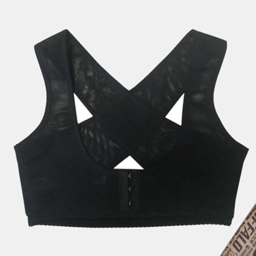 Women Back Posture Corrector Brace Adjustable Nylon Spandex Black