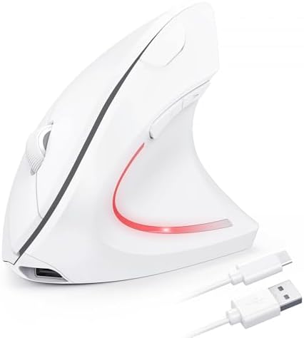 TECKNET Wireless Ergonomic Mouse, Rechargeable Wireless Vertical Mouse