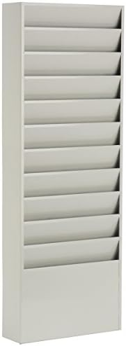 Displays2go Office File Folder Wall Rack, 11 Tiered Pockets