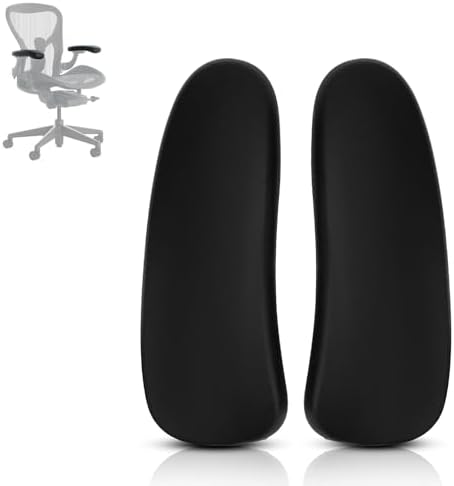 Chair Armrest Replacement for Herman Miller Classic Aeron Chair - Office Chair Arm Pads Replacement Black-1 Pair