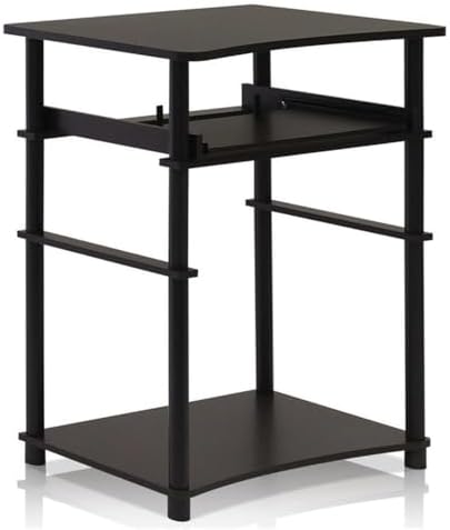 Furinno Home Computer Desk, Espresso/Black