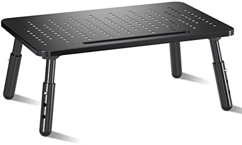 Bracwiser Foldable Monitor Riser Metal Computer Stand for Desk 3 Height Adjustable Laptop Stand with Pen Storage, MST013