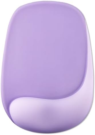 Mouse Pad with Wrist Rest Support, Ergonomic Mousepad with Comfortable Gel Cushion, Gaming Mouse Pad with Non-Slip PU Base, Relieve Pain Relief, for Home Office Computer Laptop, Purple