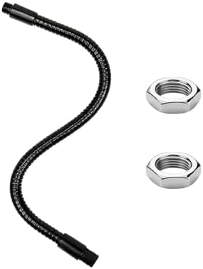 11.8" Gooseneck Tubing Flexible 25/64" Male thread Alloy Steel Metal Arm Universal Bendable Extension Hose for DIY Lamps Microphone Stands Inspection Cameras