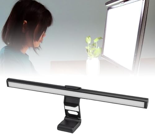 Monitor Light Bar, 3 Color Temperature Dimmable Computer Screen Lamp with Anti Glare Eye Care, USB Powered Desk Lamp for Home Office