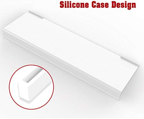 KOTEMON Acrylic Tilted Computer Keyboard Stand for Ergonomic Typing, Keyboard Tray Holder with Silicone Non-Slip Case, White