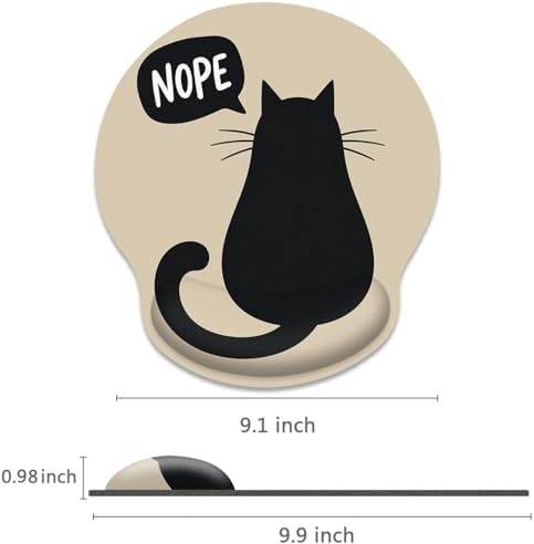 Britimes Ergonomic Mouse Pad with Wrist Support, Cat Lonely