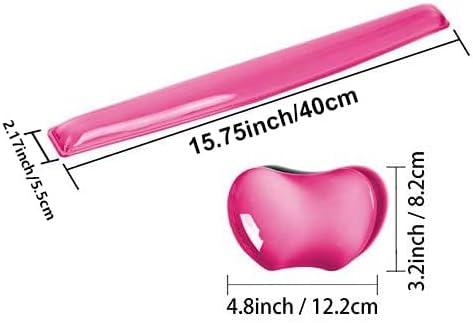 Silicone Gel Keyboard Wrist Rest Set Plus Keyboard & Mouse Wrist Support Pad Office, Computer, Laptop, Mac - Durable, Comfortable and Pain Relief