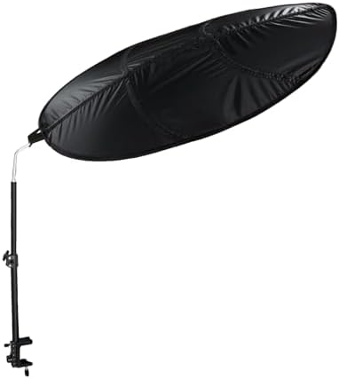 Office Cubicle Shade Cubicle Desk Light Shield to Block Anti-Glare Cover Light Sensitive Professionals Cubicle Light Quick Install Shading Light Shade with Clamp (Black Leaf)