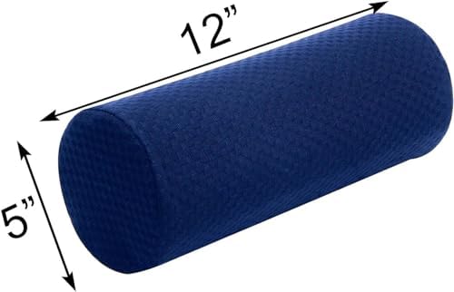 Carex Memory Foam Cervical Neck Pillow, Round - Contoured Design to Support_Neck and Shoulders, Relieve Pain and Pressure, Neck Roll Pillow for Sleeping, Memory Foam, 1 Count (Pack of 4)