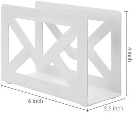 MyGift White Metal Desktop Mail Holder, Letter Organizer with Envelope