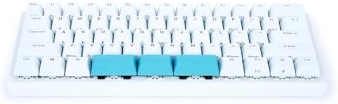 KINESIS Gaming TKO White Mechanical Keyboard | Tactile Brown Switches | 60% Layout | Split Spacebar | Hotswap | White Body