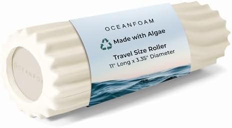 Oceanfoam Ripple Roller - Small Foam Roller for Physical Therapy (Natural)