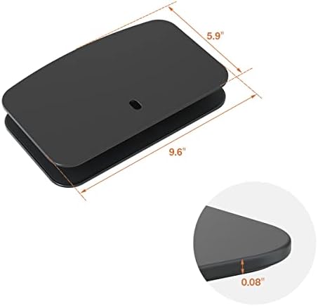 Hemudu Monitor Mount Reinforcement Plate for Thin, Glass and Other Fragile Tabletop, Universal Steel Bracket Plate Fits Most Monitor Stand C Clamp Installation HD05B-001
