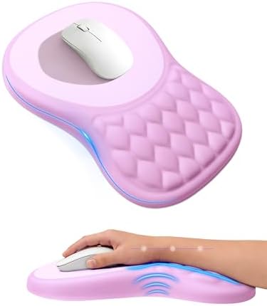 Ergonomic Mouse Pad with Sloped Memory Foam Wrist Rest