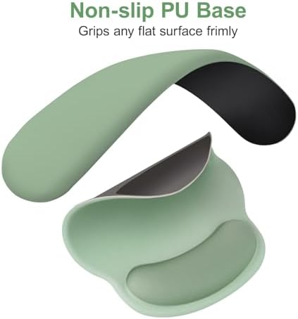 MOSISO Wrist Rest for Mouse Pad Set, Large Gaming Deskpad, Green