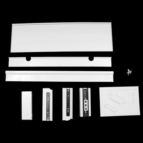 30 Inch Under Desk Mounted Sliding Pull-out Drawer Storage for Sit Stand Workstation Office(Applicable Table Thickness: 0.79in) White