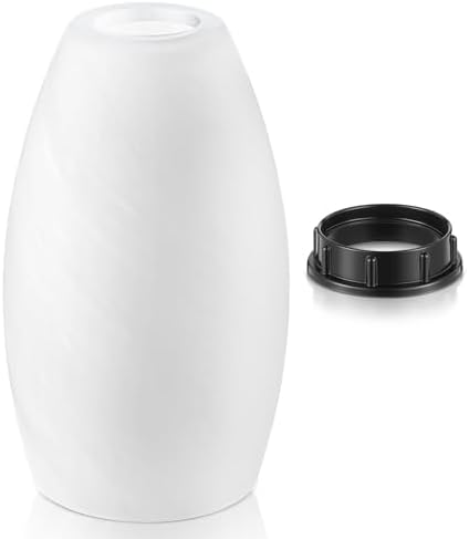 Teenyyou 1 Set Oval Glass Lamp Shade Replacement, White Vortex