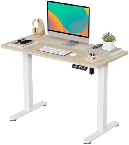 JOY worker Small Electric Sit Stand Desk, 40" Whole Piece Height Adjustable