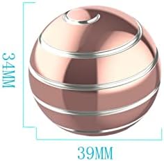 Kinetic Spinning Desk Toy Metal Fidgets ADHD 1.54in Rose Gold Silver