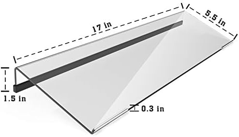 KOTEMON Acrylic Tilted Computer Keyboard Stand for Ergonomic Typing, Keyboard Tray Holder with Silicone Non-Slip Case, Clear